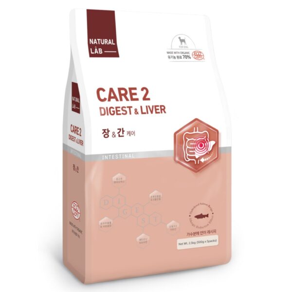 네츄럴랩 강아지 케어 유기농 기능성 사료, 간+장건강, 2.5kg, 1개 이미지 1