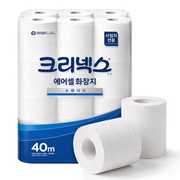 크리넥스 에어셀 화장지 스탠다드 40m, 24롤, 1개 이미지 1