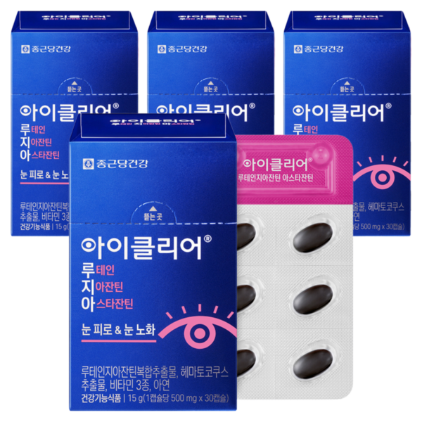 아이클리어 정품 루테인지아잔틴 아스타잔틴, 30정, 4개 이미지 1