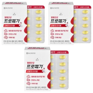 프로메가 오메가3 트리플 39.24g, 60정, 3개 이미지 1 프로메가 오메가3 트리플 39.24g, 60정, 3개 이미지 1