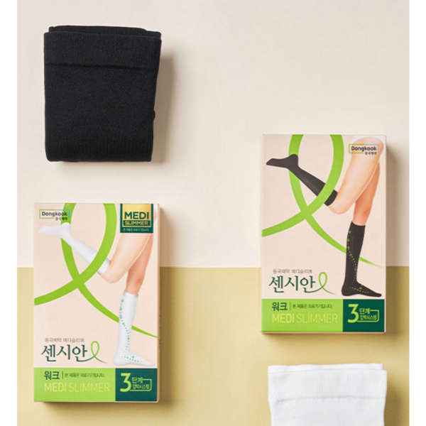 센시안 워크 동국제약 의료기기 압박 반스타킹 블랙, S, 종아리/무릎형, 1개 이미지 9