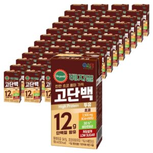 베지밀 고단백 두유 초코, 190ml, 48개 이미지 1 베지밀 고단백 두유 초코, 190ml, 48개 이미지 1